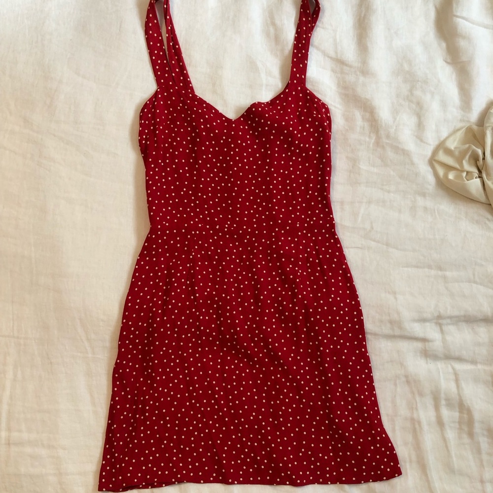 Reformation Polka Dot Mini Dress